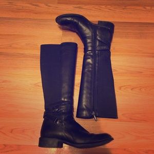 Aquatalia Black Leather Boots Size 8